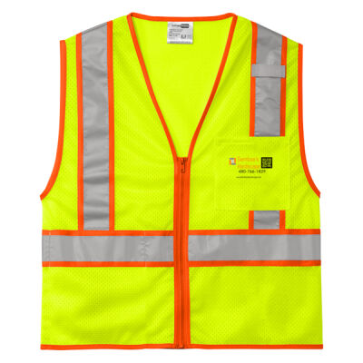 Vest CSV 103 - Ansi 107 Class 2 Mesh Zippered Two Tone Vest Thumbnail