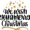 SVG We wish you a Merry Christmas Gold Thumbnail